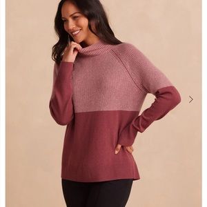 Summersalt cashmere blend two tone sweater